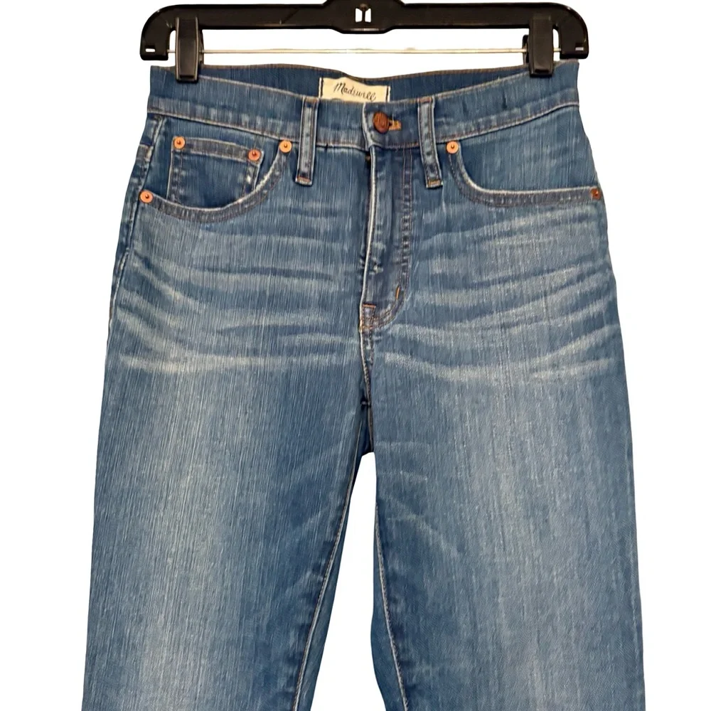 Madewell Cali Demi-Boot Jeans: Destructed-Hem Edition, Sz 25 - Picture 9 of 16